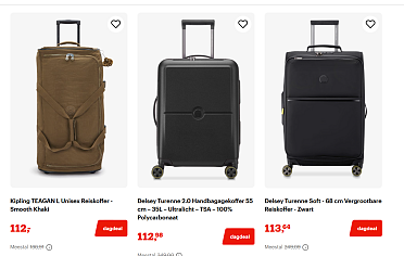 🧳 Vandaag! Kortingen op reisbagage bij bol.com ⏰