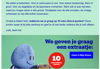 10 gratis select punten bij bol