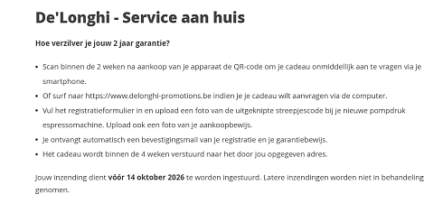 ☕ DE'LONGHI - Gratis cadeaupakketten bij je espressomachine!