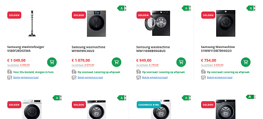 🌀 SAMSUNG - tot €200 cashback op huishoudtoestellen! én dubbel voordeel bij aankoop bundel.