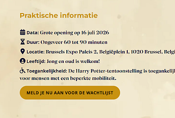 ⚡ Harry Potter: The Exhibition komt naar Brussel! 20% korting op voorverkooptickets