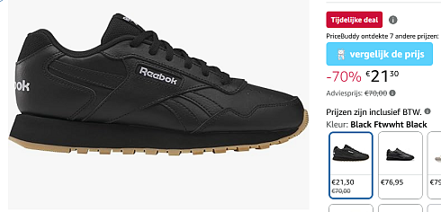 Reebok sneakers dames voor slechts 21.30€