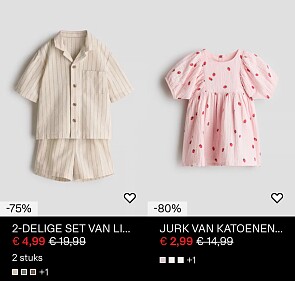 Tot 80% korting al bij H&M