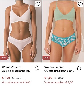 Tot 82% korting bij Women's secret
