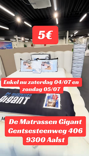 persoonsdekbed, hoofdkussens en matrassenbeschermer samen voor 5€ bij aankoop van boxspring naar keuze