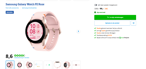 Samsung Galaxy smartwatch FE Roze
