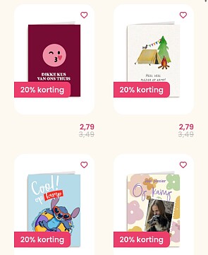 Kampkaarten actie Hallmark