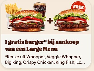 🍔 Koop 1 Large Menu, krijg 1 GRATIS BURGER 🍔