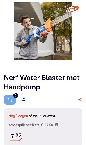 Nerf Water Blaster met Handpomp