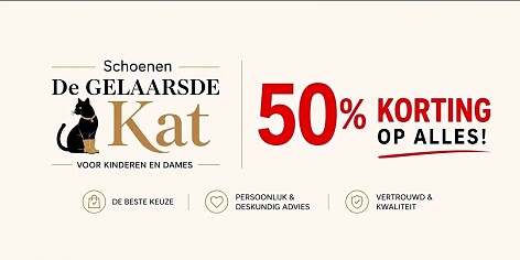 -50% op alles bij De Gelaarsde KAT