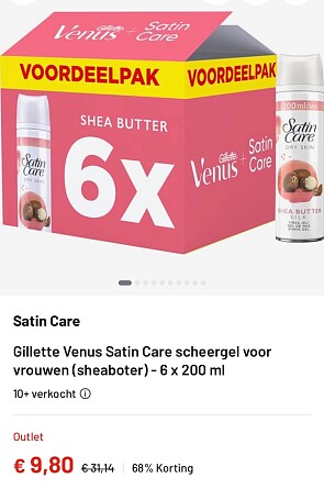 Gillette Venus Satin Care scheergel (sheaboter)