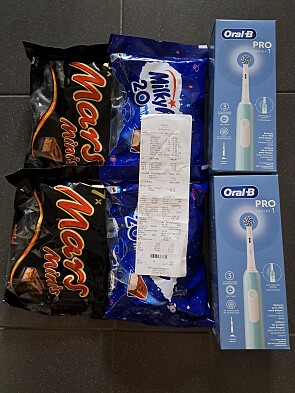 Mars, milkyway, oral b