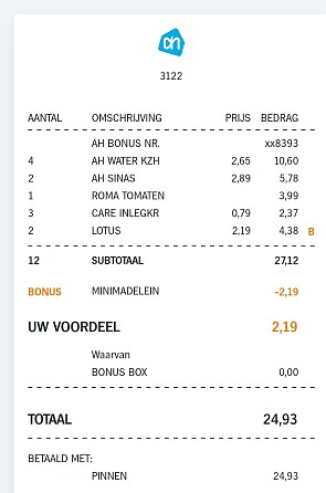Albert Heijn: mini Madeleine 1+1