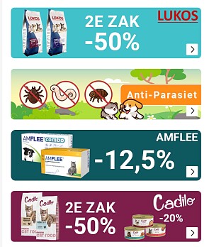 Honden en kattenvoer -50% op 2de zak