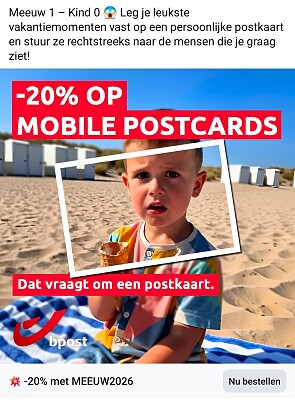 📮 BPOST MOBILE POSTCARDS – 20% korting! 📮