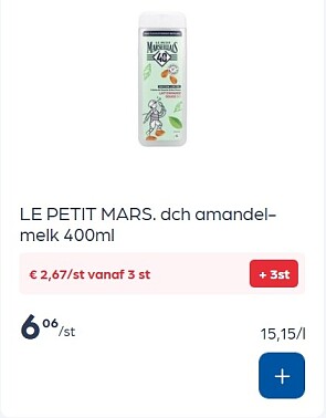Le petit marseillais 400 ml goedkoper