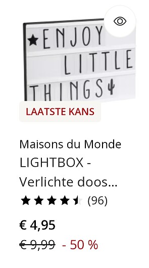 Verlichte lichtbox 4,95€!