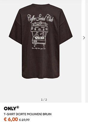 Coffee social club t-shirt aan 6€