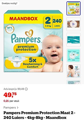 Pampers Premium Protection Maat 2