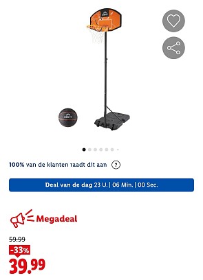 -33% Crivit basketbalring