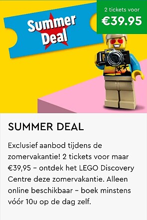 Summer deal LEGO Discovery Centre Brussel