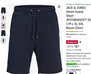 Jack & Jones short vanaf 8โฌ!