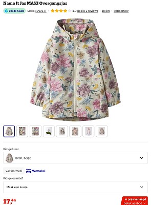 NAME IT NMFMAXI tussenjas -41%