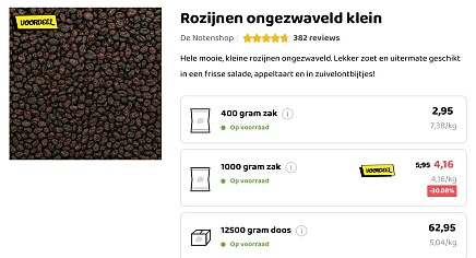Rozijnen -30%