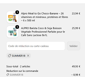 -18% sur tout Alpro drink