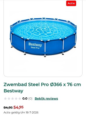 Bestway Steel Pro Ø366 x 76 cm zwembad
