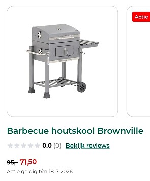 Barbecue houtskool Brownville