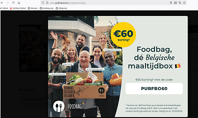 60 euro korting als je 3 bestellingen doet bij foodbag