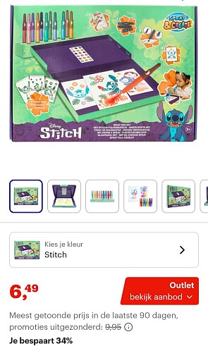-34% Disney Stitch Spray Pen Set Deluxe