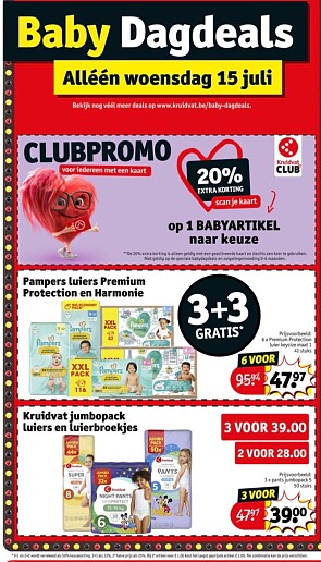 Babydagdeals op woensdag 15 juli 2026 bij Kruidvat