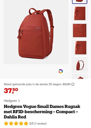 Hedgren Vogue Small Dames Rugzak
