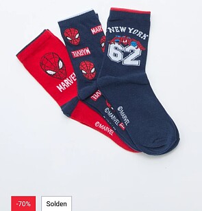 -70% Set van 3 paar sokken Spiderman