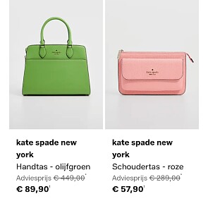 80% korting op Kate Spade