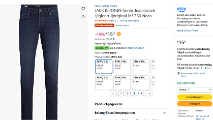 JACK & JONES heren Jeansbroek