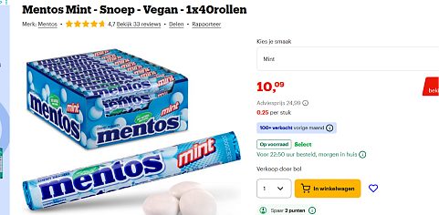 mentos 40 rollen