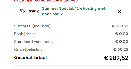 12% korting bij de Ninja Shop