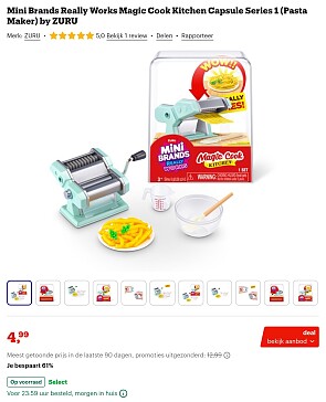 Zuru Mini Brands Magic Cook Kitchen Pasta Maker -61%