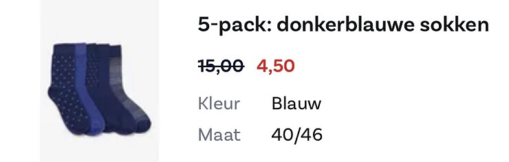5 pack sokken