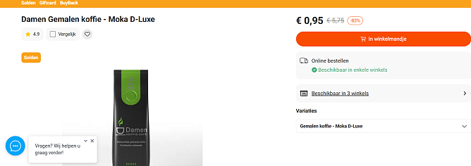 ☕ damen gemalen koffie d-luxe: 83% korting ☕