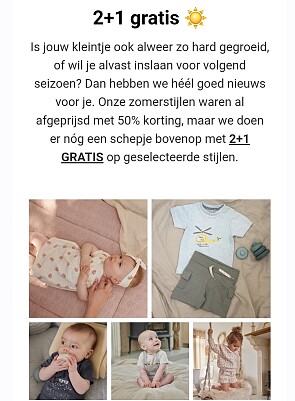 50% korting & 2+1 GRATIS ☀️
