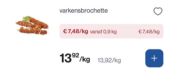 Varkensbrochette -50%