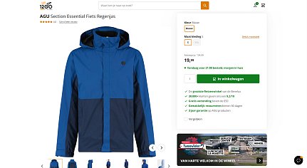 Regenjas voor de fiets
