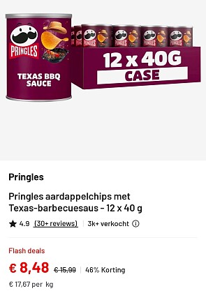 Pringles chips 12 x 40 g