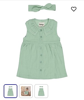 -52% Dirkje Meisjes Jurk Aqua green