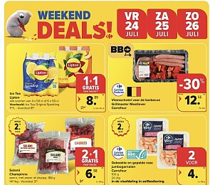 Weekend en Zondagsdeals bij Carrefour van 24/7 tem 26/7/26
