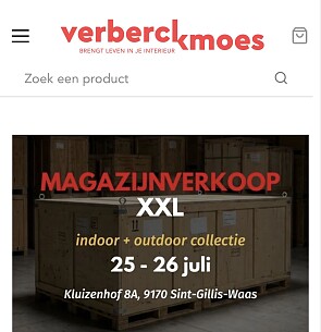 Magazijnverkoop XXL Verberckmoes
